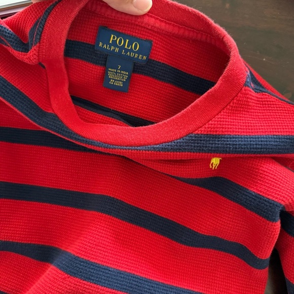 Polo by Ralph Lauren Red and Blue Striped Sweater - Picture 3 of 3